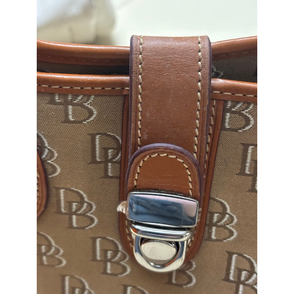 Women's Dooney & Bourke Tan Brown Monogram Satchel One Size - Picture 7 of 9